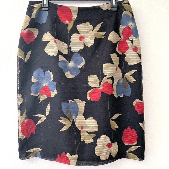 AGB BYER CALIFORNIA VINTAGE FLORAL SHEER TOP LINED SKIRT SET (Runs Smaller) - Picture 1 of 12